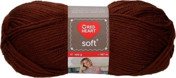 Fil à tricoter Red Heart Soft 08281 Brown Fil à tricoter - 1