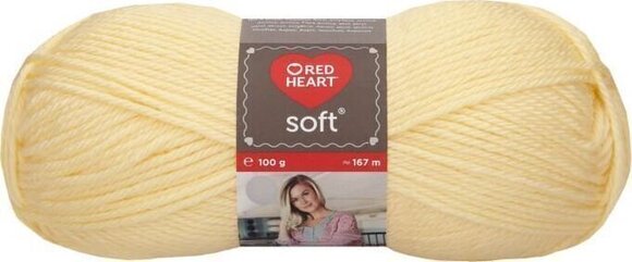 Fil à tricoter Red Heart Soft 08324 Pastel Yellow Fil à tricoter - 1