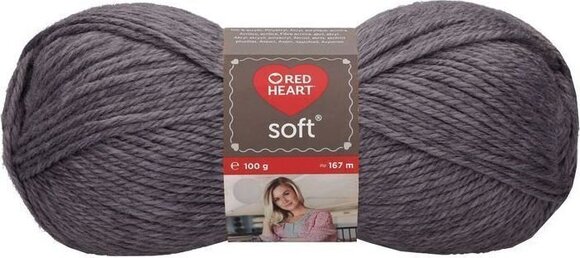 Pletací příze Red Heart Soft 08329 Dark Grey Pletací příze - 1