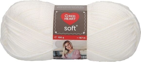 Knitting Yarn Red Heart Soft 00001 White Knitting Yarn - 1
