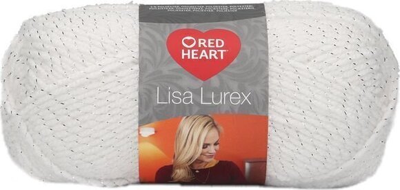 Pređa za pletenje Red Heart Lisa Lurex 00001 White Pređa za pletenje - 1
