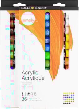 Culoare acrilică Daler Rowney Simply Set de vopsele acrilice Assorted Colours 36 x 12 ml - 1