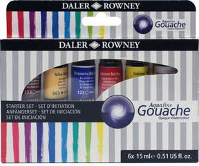 Gvašová farba Daler Rowney Aquafine Sada gvašových farieb Introduction Set 12 x 15 ml