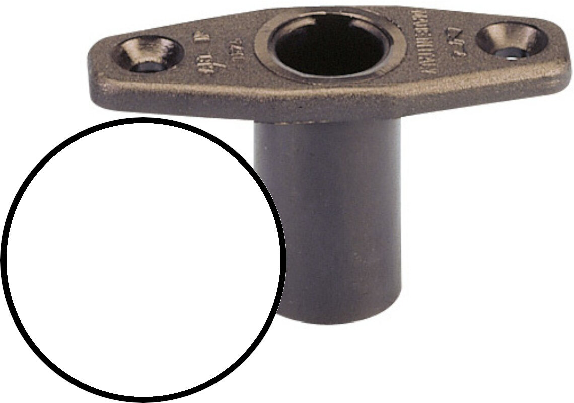 Държач Nuova Rade Oarlock Socket Top Mount Държач White 17 mm