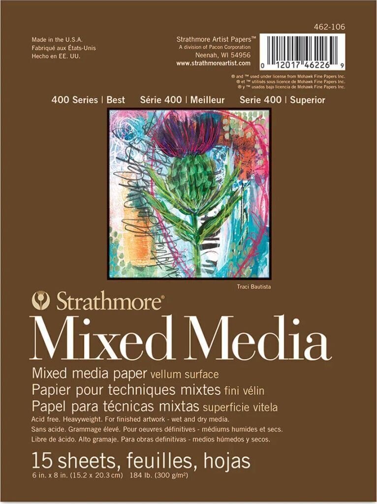 Blok za skiciranje Strathmore 400 Series Mixed Media Blok za crtanje 15 15 x 20 cm 300 g