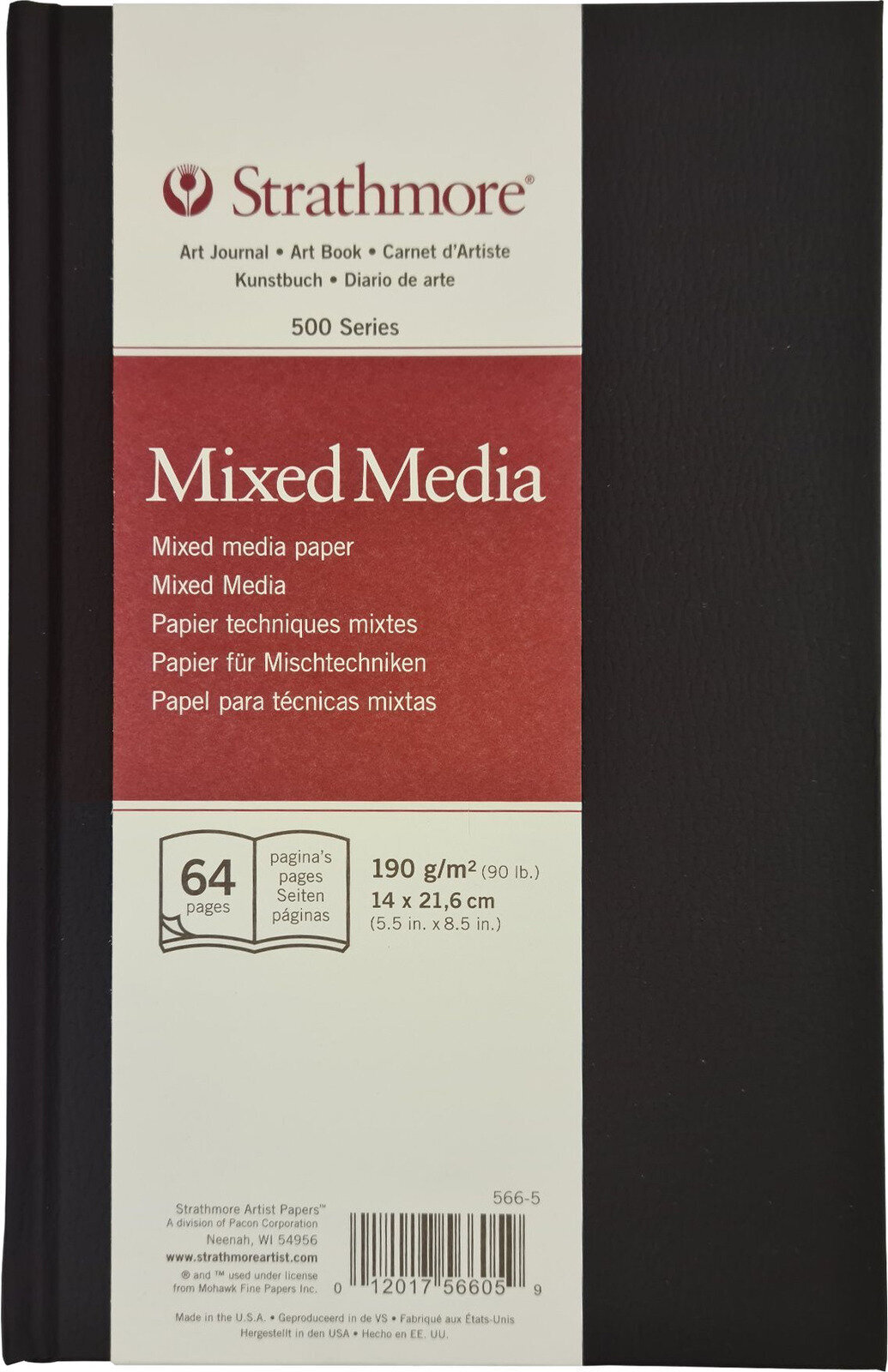 Carnet de croquis Strathmore 500 Series Mixed Media Carnet de croquis 64 14 x 22 cm 190 g