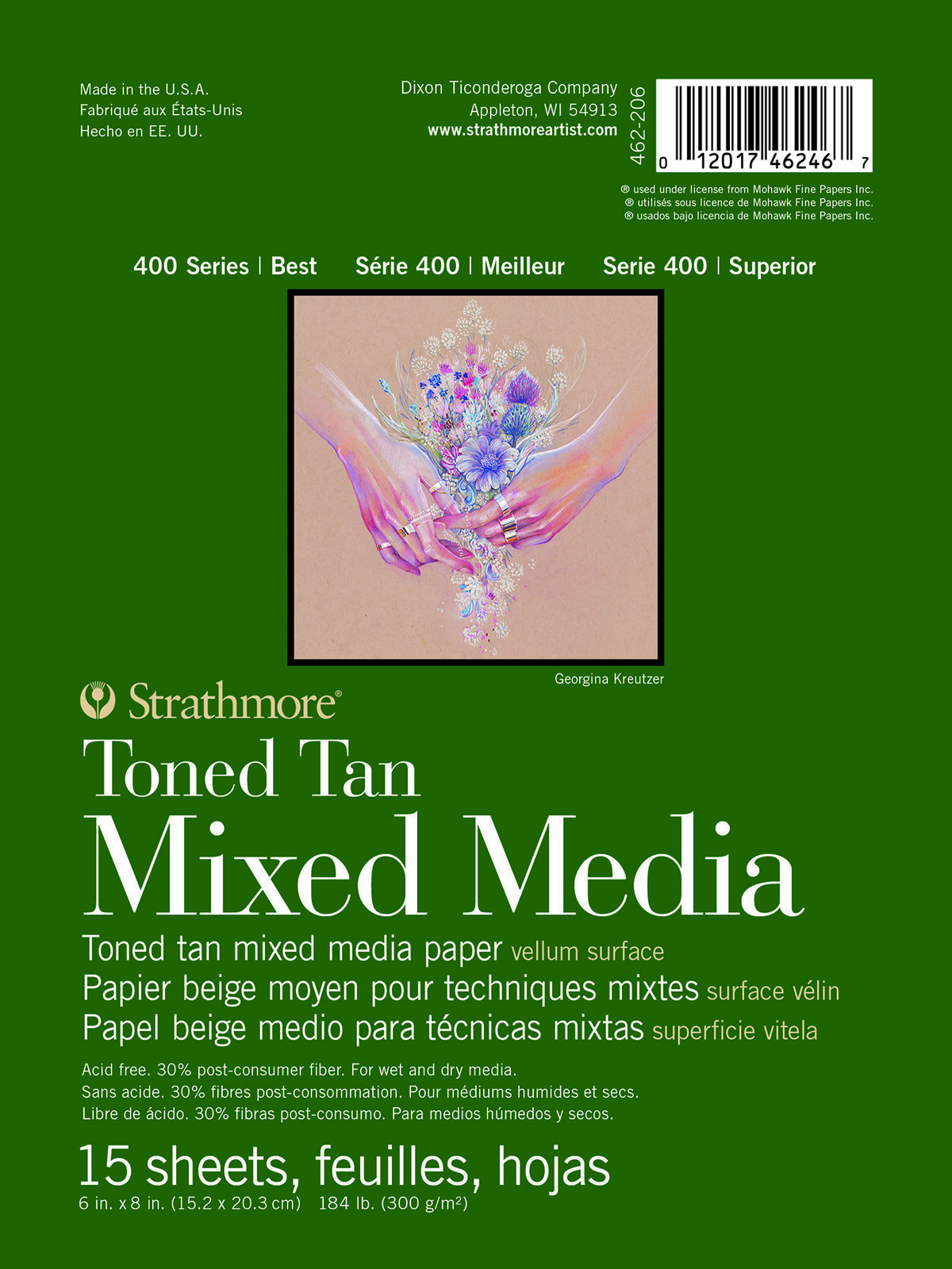 Blok za skiciranje Strathmore 400 Series Mixed Media Blok za crtanje 15 15 x 20 cm 300 g