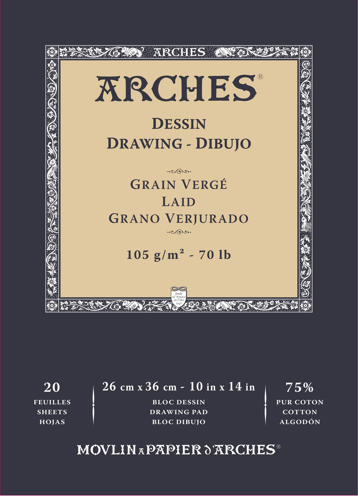 Skicář Arches Sketch Skicář 26 x 36 cm 105 g