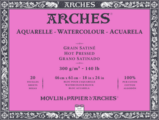 Skizzenbuch Arches Watercolour Hot Pressed Skizzenbuch 20 46 x 61 cm 300 g