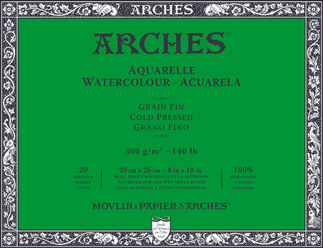 Skicář Arches Watercolour Cold Pressed Skicář 20 x 26 cm 300 g - 1