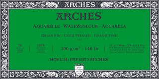Sketchbook Arches Watercolour Cold Pressed Skitsebog 20 15 x 30 cm 300 g