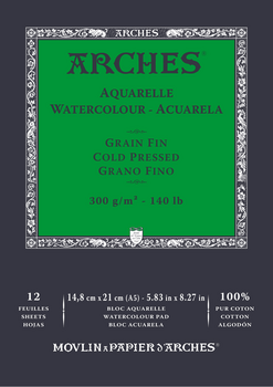 Skicář Arches Watercolour Cold Pressed Skicář 148 x 21 cm 300 g - 1