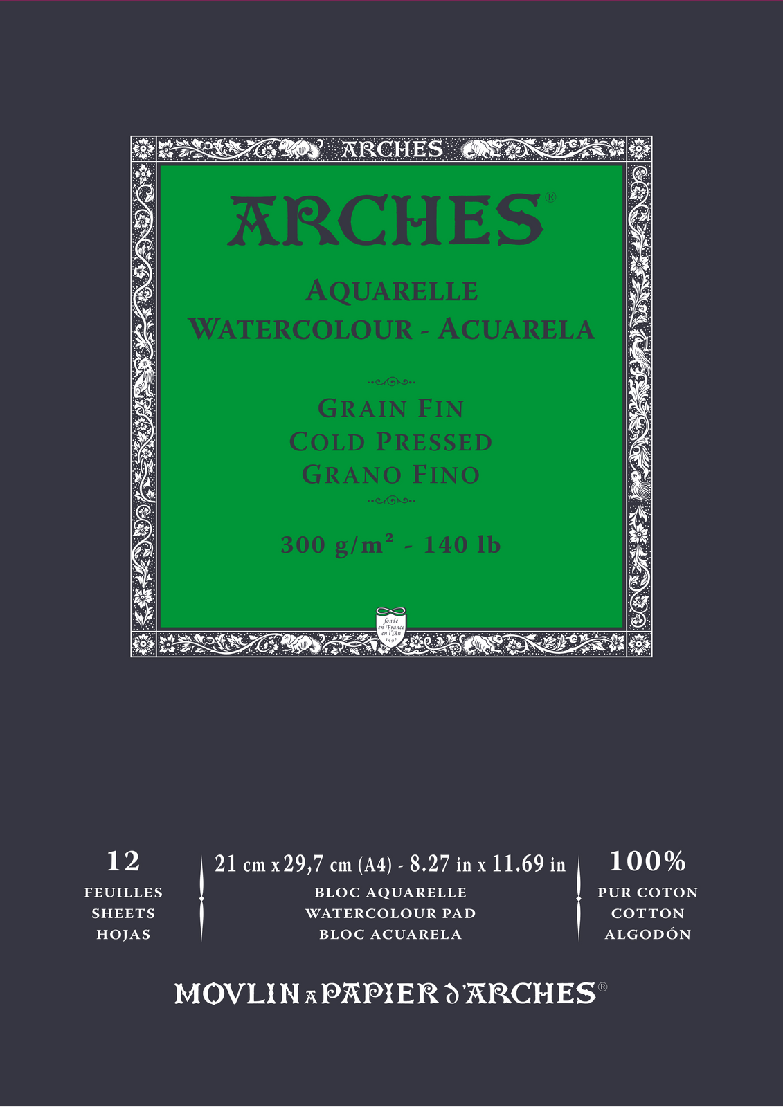 Skizzenbuch Arches Watercolour Cold Pressed Skizzenbuch 21 x 297 cm 300 g