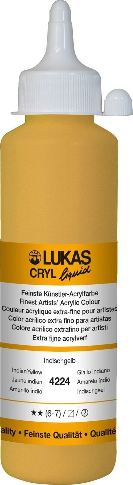 Lukas Cryl Liquid Akrylová barva Indian Yellow 250 ml 1 ks