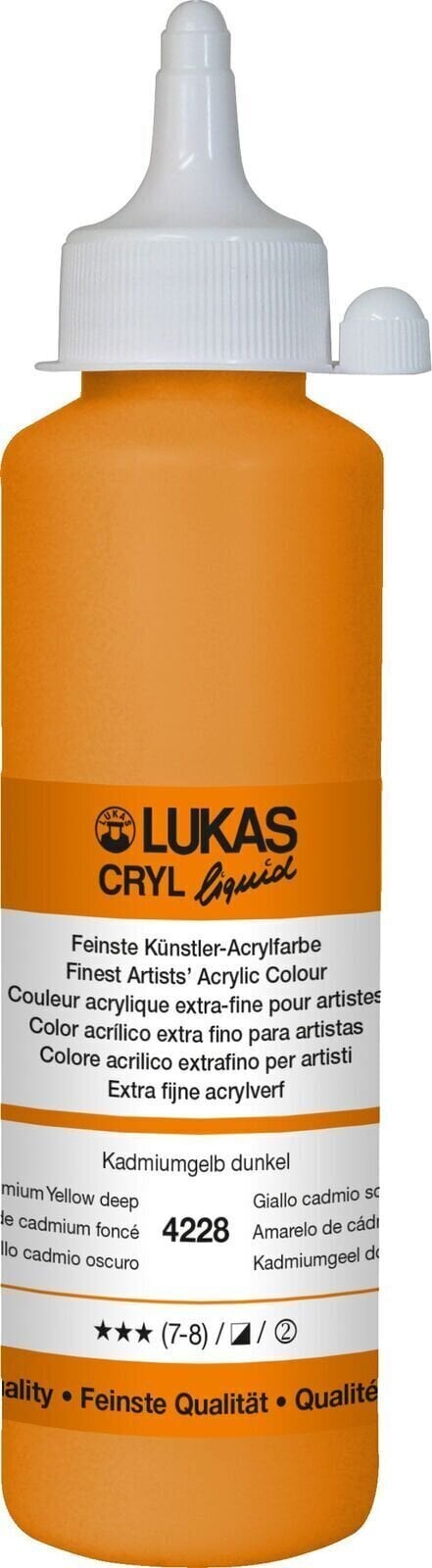 Akrylová barva Lukas Cryl Liquid Akrylová barva Cadmium Yellow Deep 250 ml 1 ks