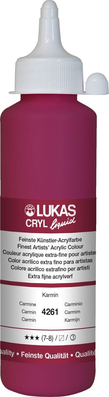 Lukas Cryl Liquid Akrylová barva Carmine 250 ml 1 ks