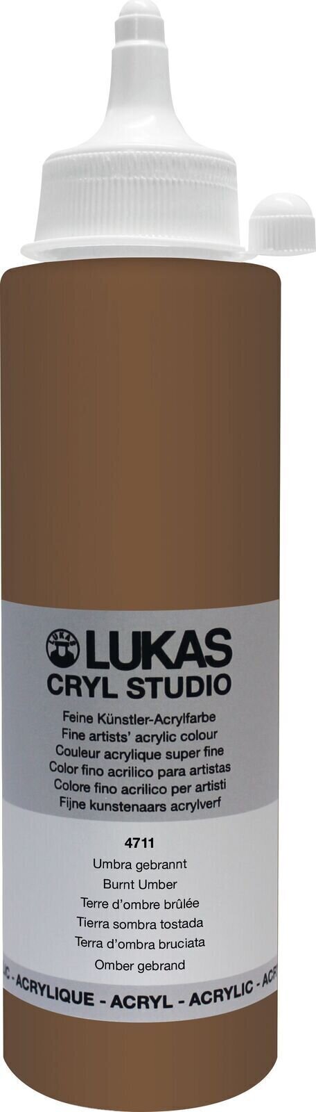 Lukas Cryl Studio Akrylová barva Burnt Umber 250 ml 1 ks