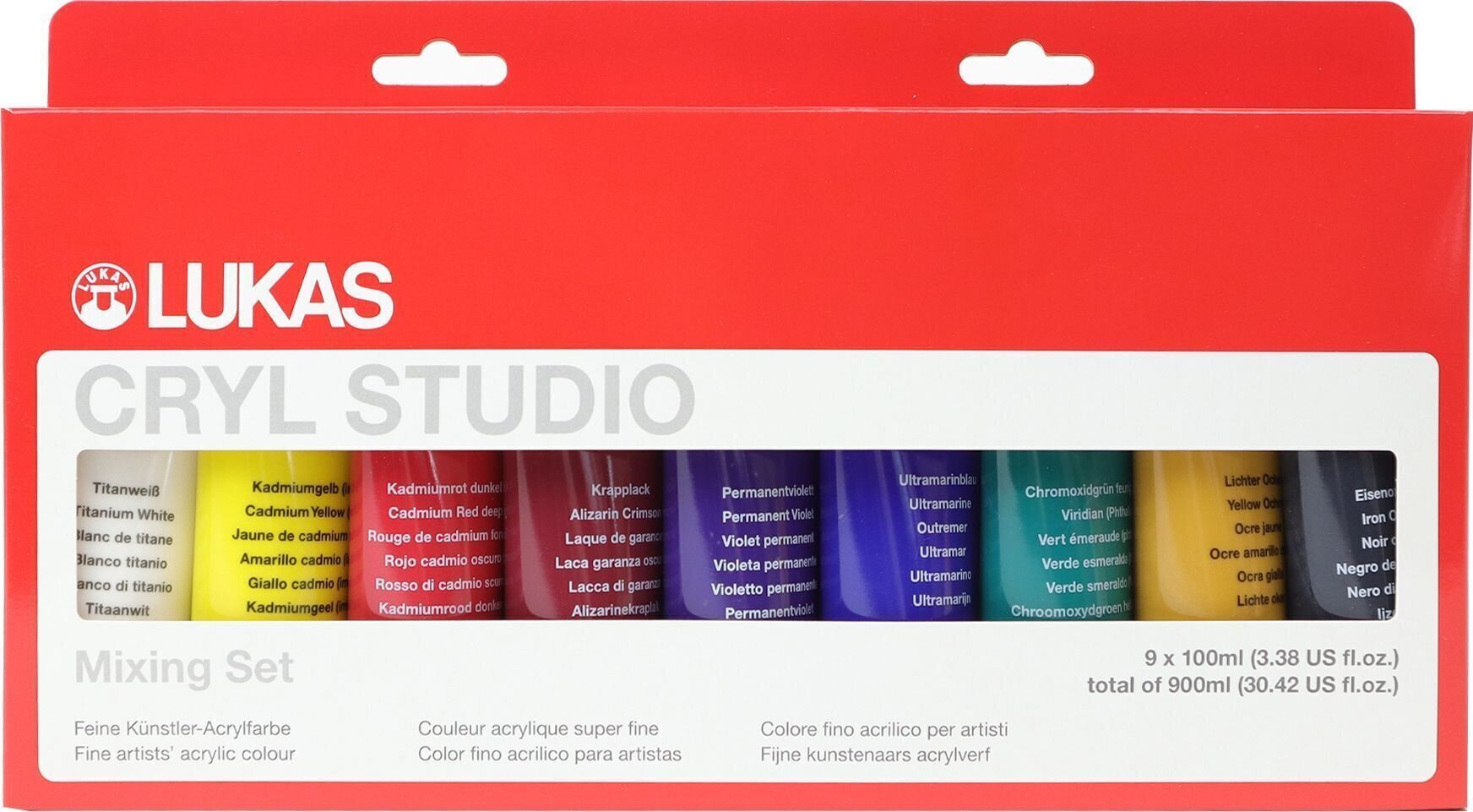 Lukas Cryl Studio Sada akrylových barev Mix 2 9 x 100 ml