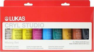 Acrylic Paint Lukas Cryl Studio Set of Acrylic Paints Mix 1 9 x 100 ml
