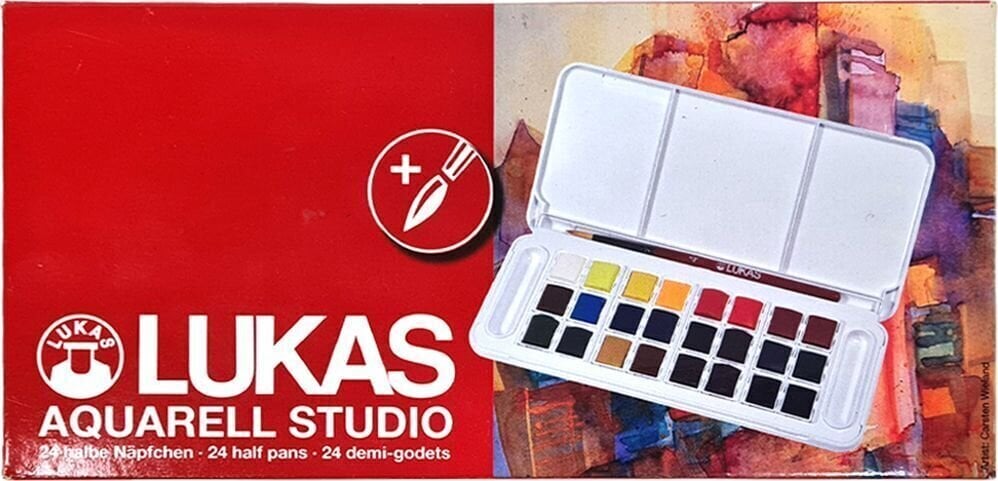 Peintures aquarelles Lukas Aquarell Studio Ensemble de peintures acryliques