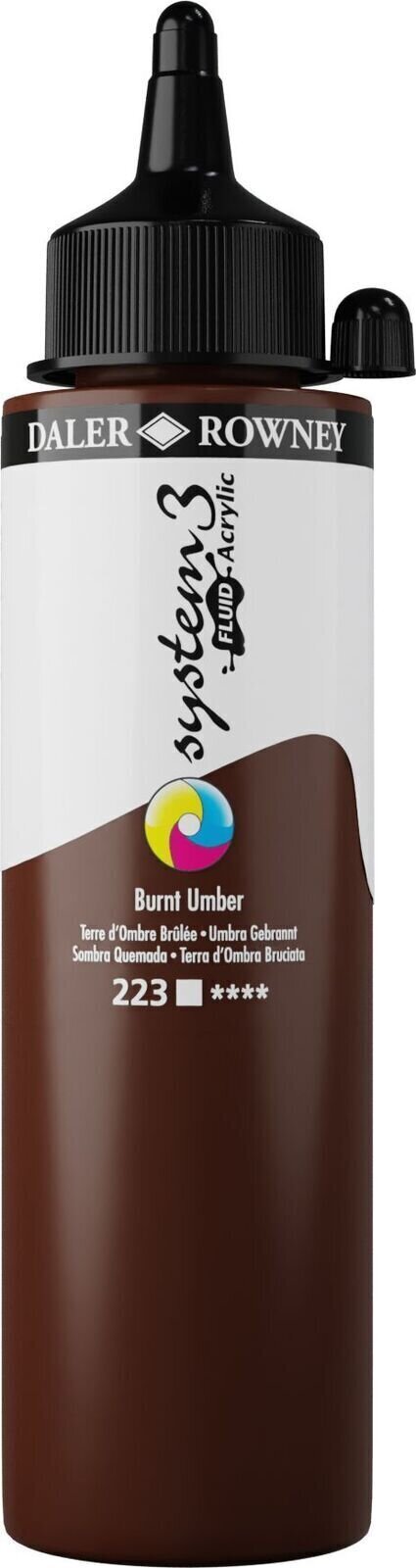 Daler Rowney System3 Akrylová barva Burnt Umber 250 ml 1 ks