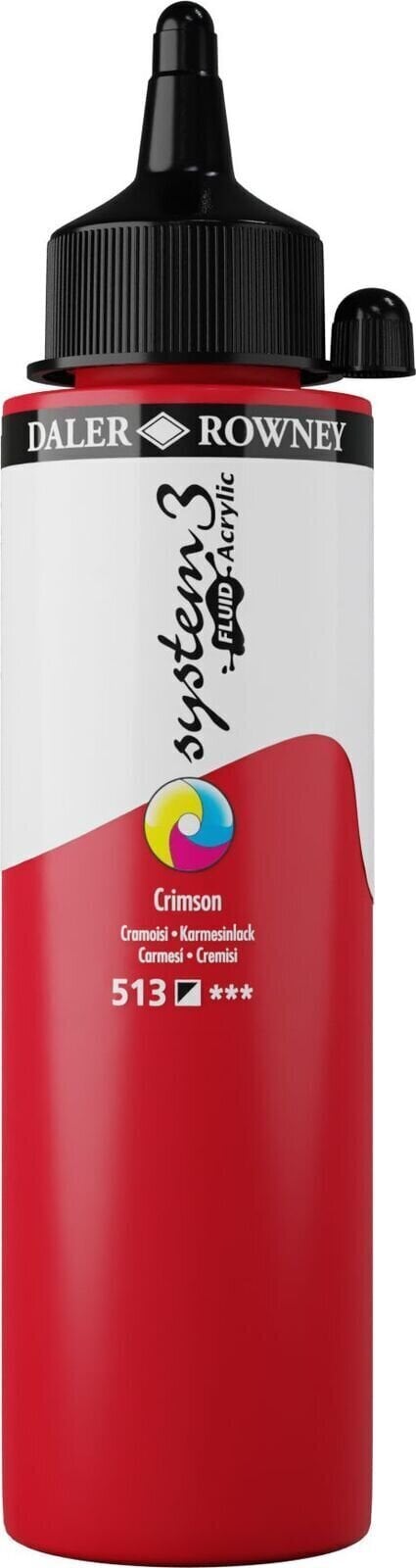 Daler Rowney System3 Akrylová barva Crimson 250 ml 1 ks