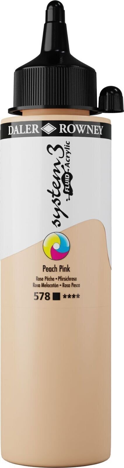 Daler Rowney System3 Akrylová barva Peach Pink 250 ml 1 ks