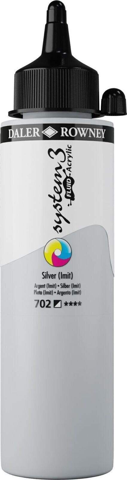 Акрилна боя Daler Rowney System3 АКРИЛНА боя Silver Imitation 250 ml 1 бр.