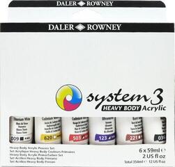 Acrylfarbe Daler Rowney System3 Set Acrylfarben Starter Set 6 x 59 ml