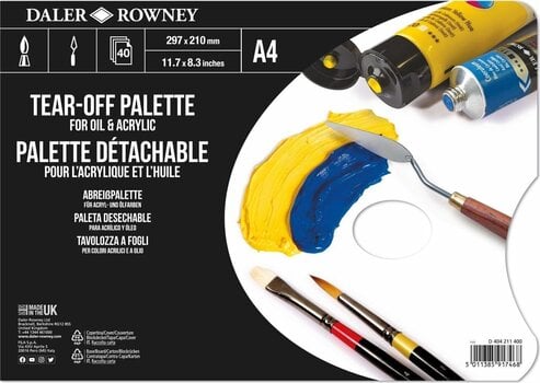 Taiteilijan paletti Daler Rowney 404211400 Taiteilijan paletti A4 40 pcs - 1