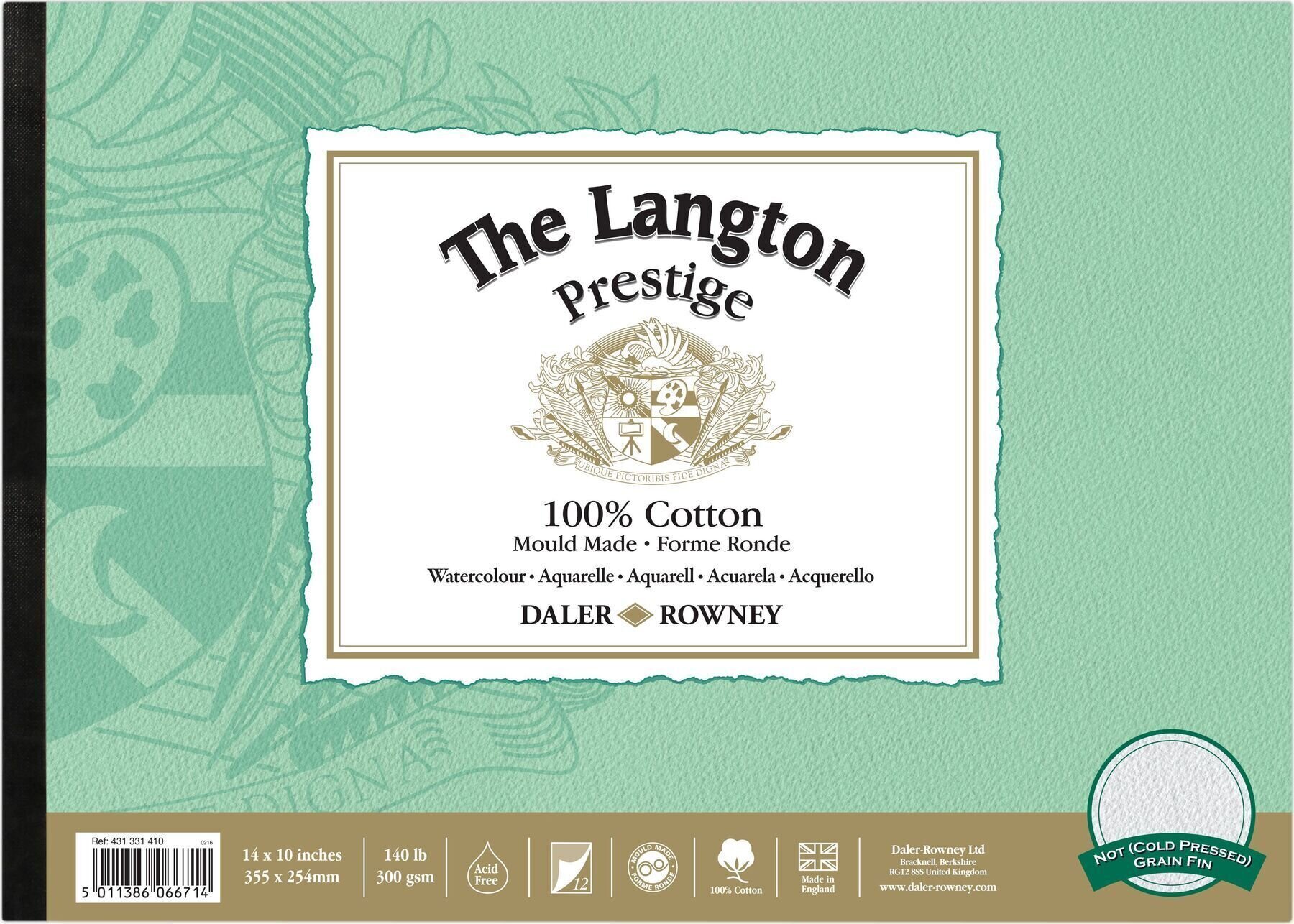 Skizzenbuch Daler Rowney The Langton Prestige Watercolour Skizzenbuch 12 35,6 x 25,4 cm 300 g