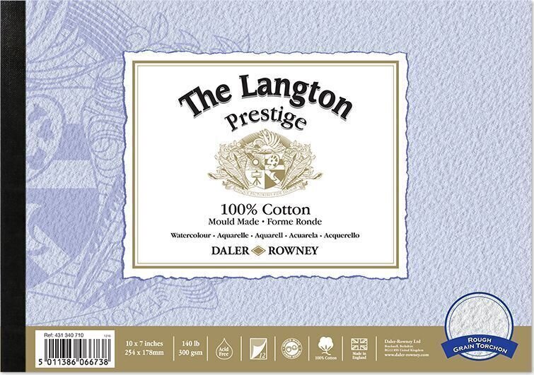 Carnet de croquis Daler Rowney The Langton Prestige Watercolour Carnet de croquis 12 25,4 x 17,8 cm 300 g