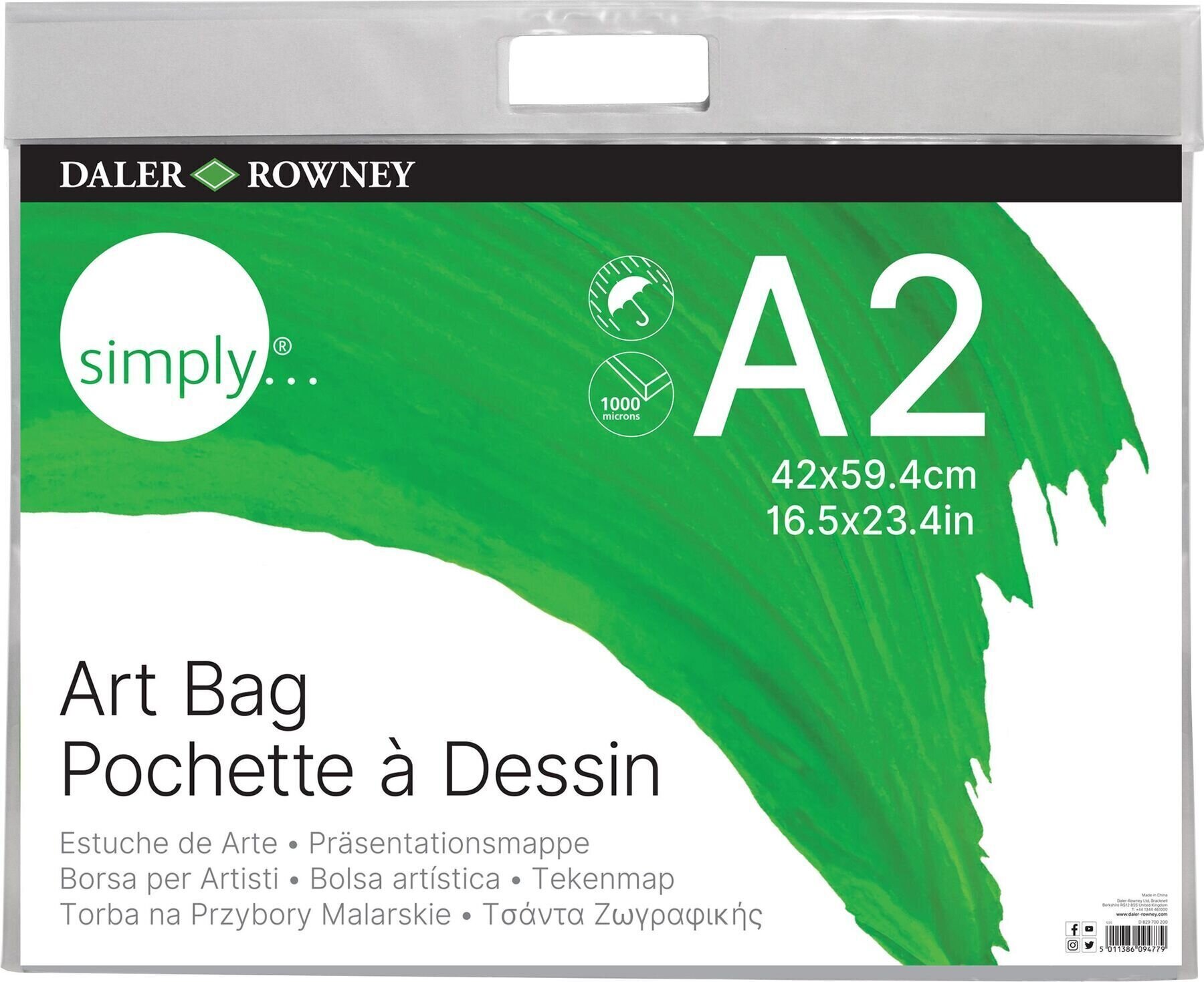 Instrumente utile Daler Rowney Simply Pungă de plastic A2