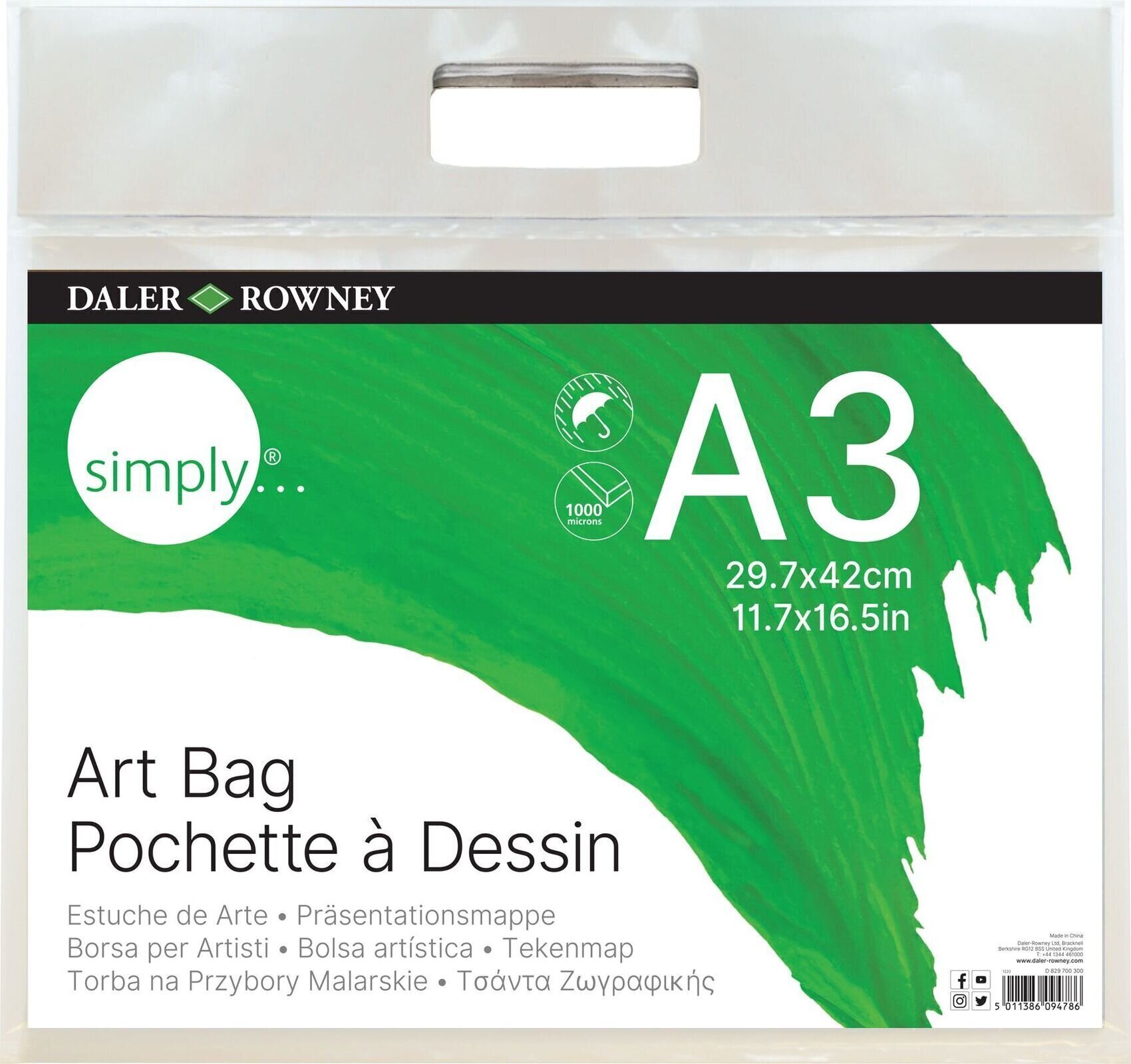 Pribor Daler Rowney Simply Plastična vrećica A3