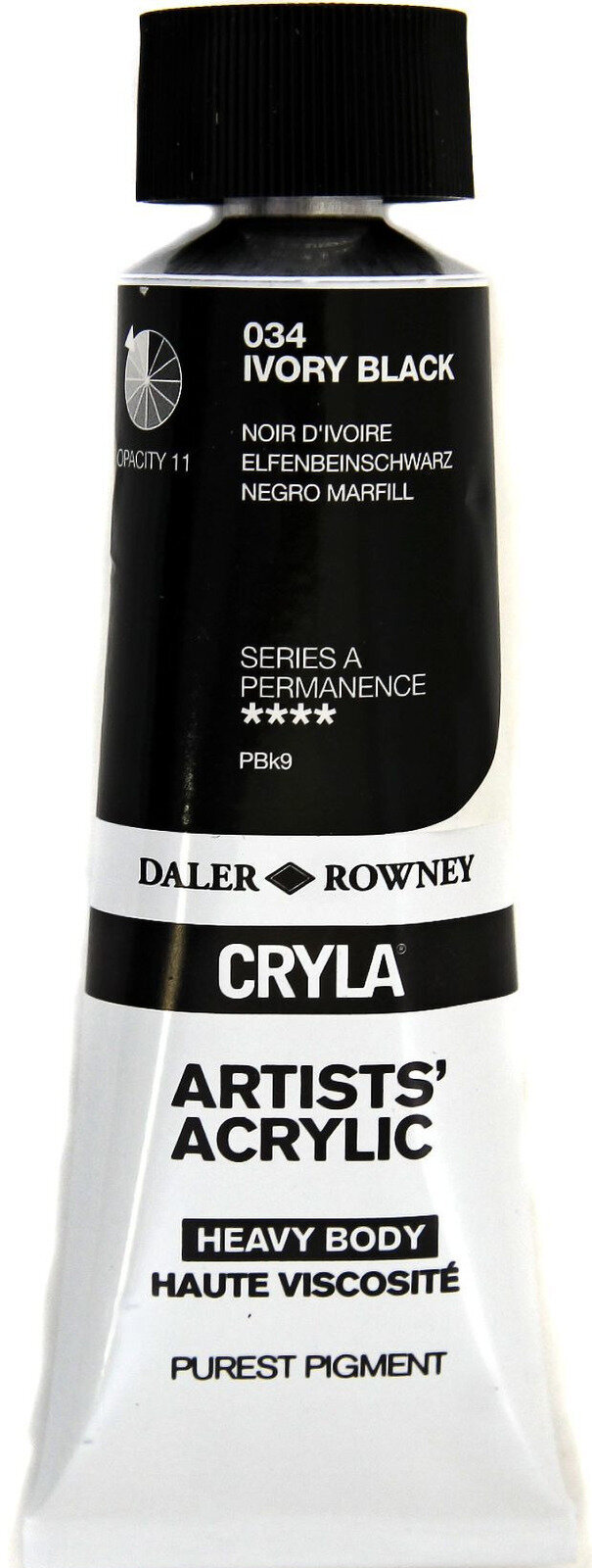 Akrilna boja Daler Rowney Cryla Artists’ Akrilna boja Ivory Black 75 ml 1 kom