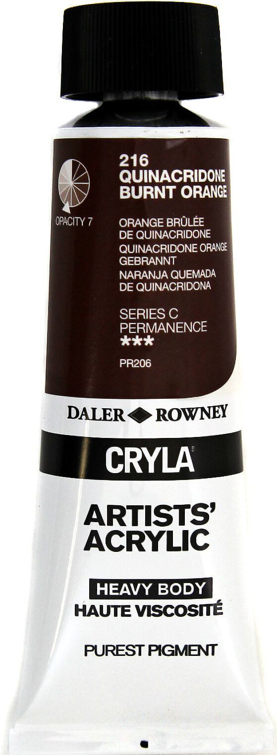 Akrilna boja Daler Rowney Cryla Artists’ Akrilna boja Quinacridone Burnt Orange 75 ml 1 kom
