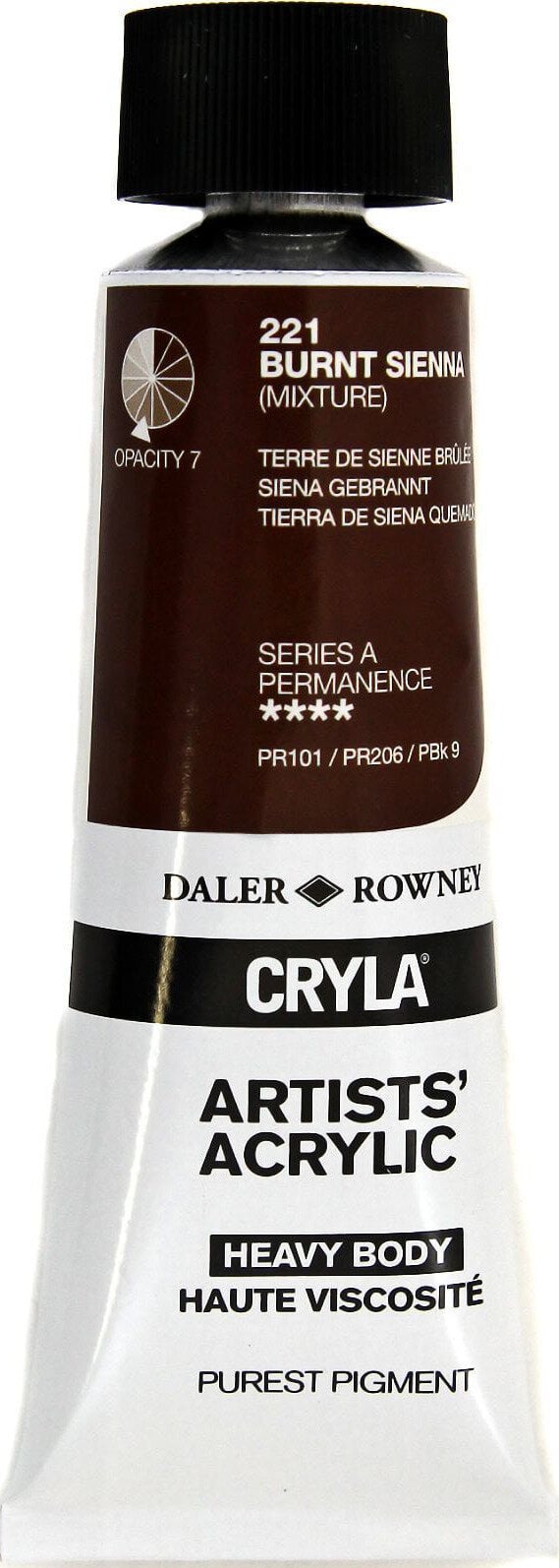 Culoare acrilică Daler Rowney Cryla Artists’ Vopsea acrilică Burnt Sienna 75 ml 1 buc.