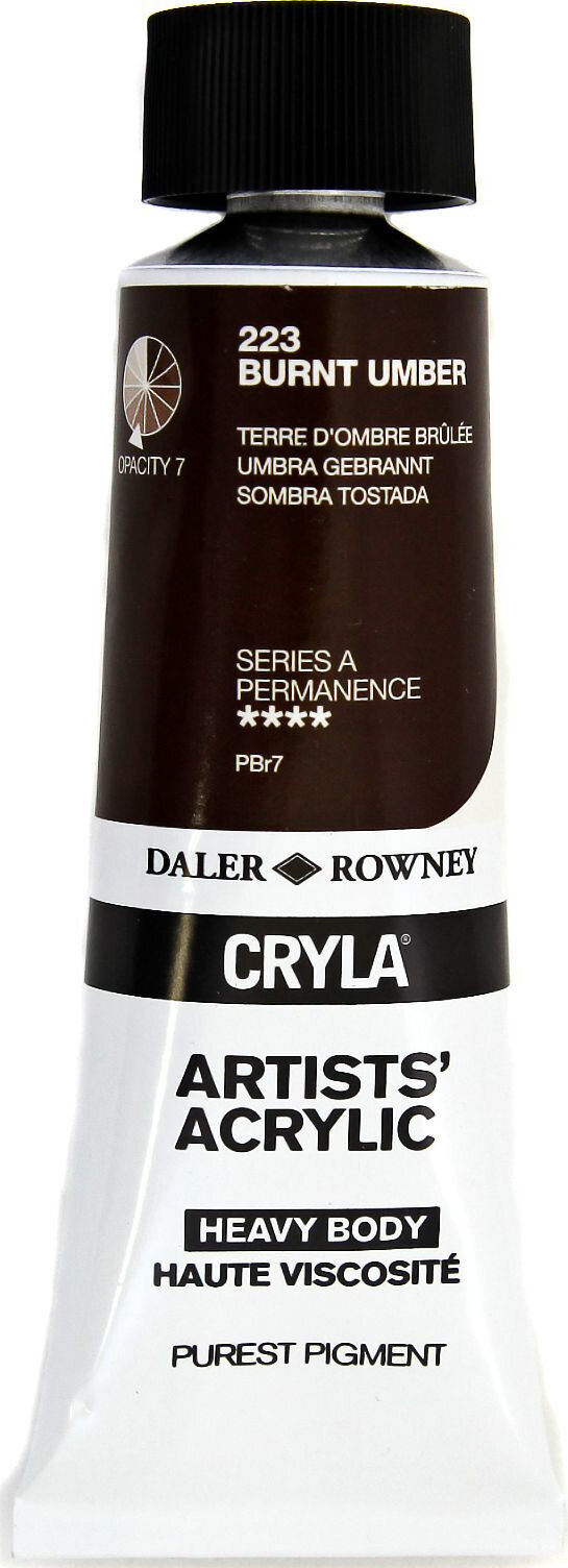 Akrylová barva Daler Rowney Cryla Artists’ Akrylová barva Burnt Umber 75 ml 1 ks
