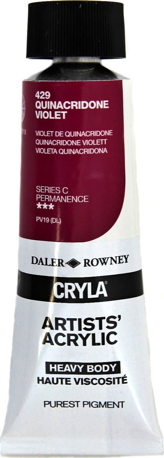 Akrylová barva Daler Rowney Cryla Artists’ Akrylová barva Quinacridone Violet 75 ml 1 ks
