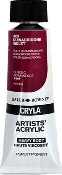 Akrylová barva Daler Rowney Cryla Artists’ Akrylová barva Quinacridone Violet 75 ml 1 ks - 1