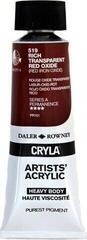 Tinta acrílica Daler Rowney Cryla Artists’ Tinta acrílica Rich Transparent Red Oxide 75 ml 1 un.