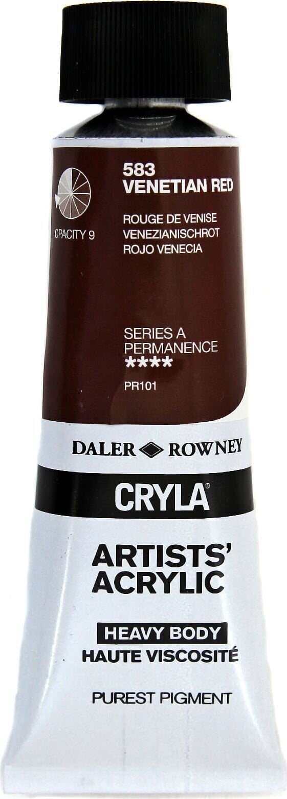 Akrylová barva Daler Rowney Cryla Artists’ Akrylová barva Venetian Red 75 ml 1 ks
