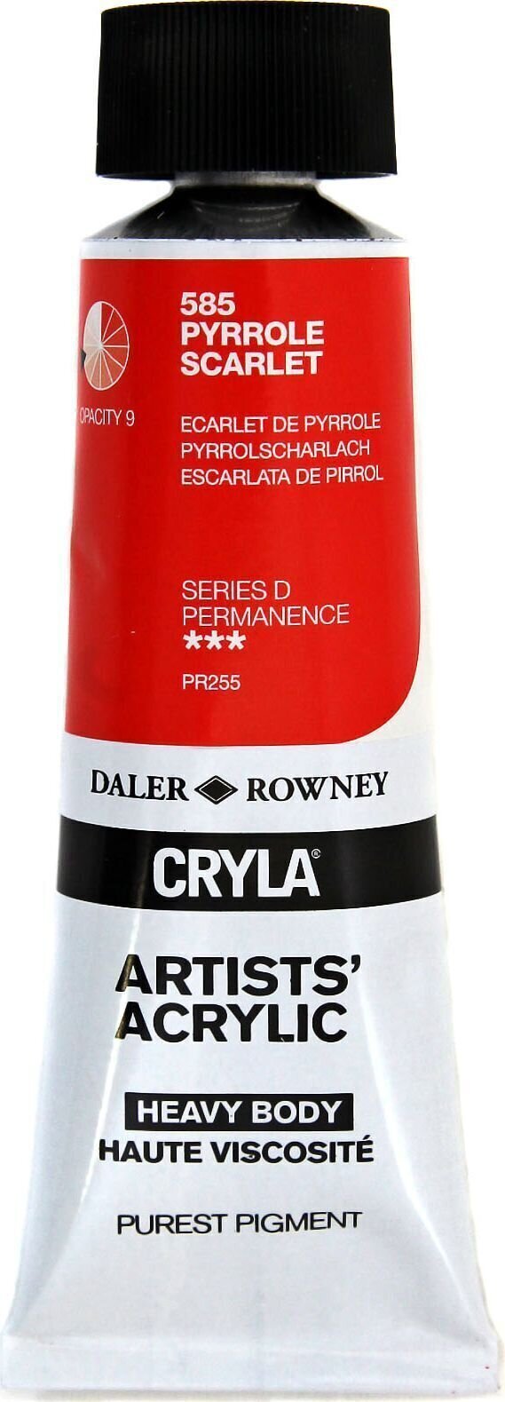 Tinta acrílica Daler Rowney Cryla Artists’ Tinta acrílica Pyrrole Scarlet 75 ml 1 un.