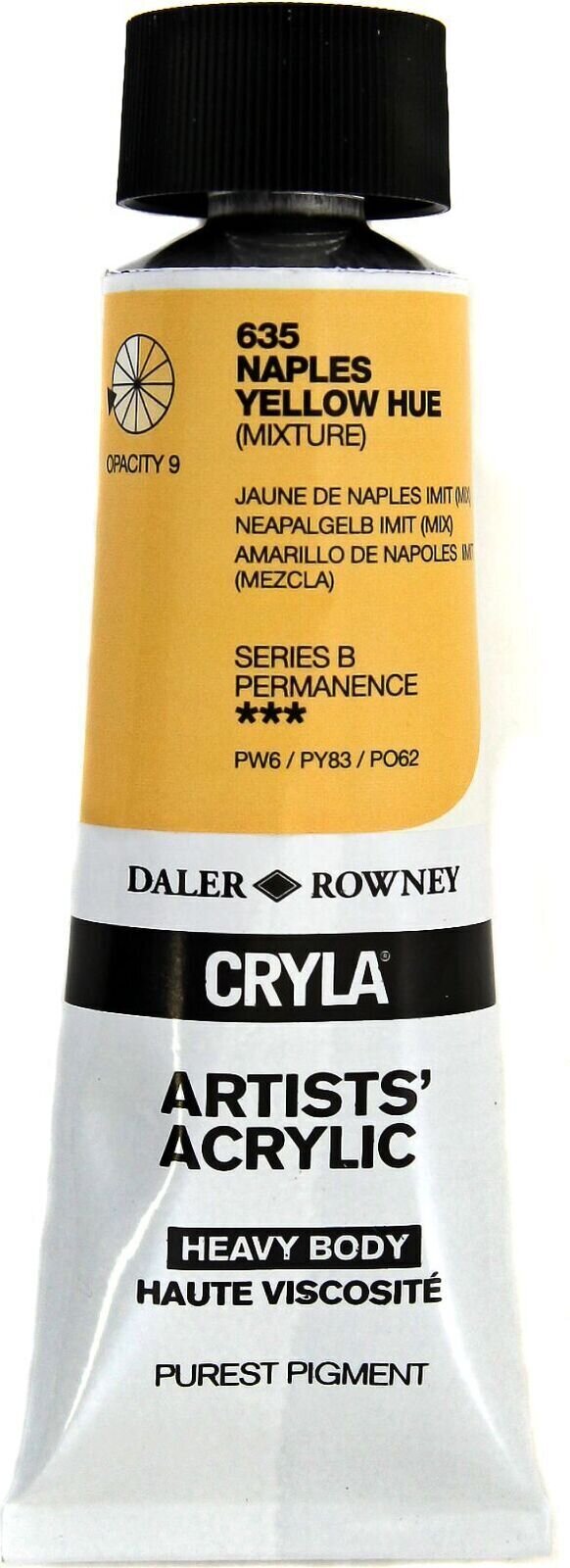 Akrilna boja Daler Rowney Cryla Artists’ Акрилне боје Naples Yellow Hue 75 ml 1 kom