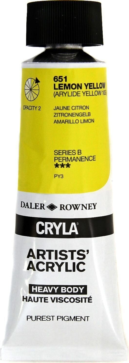 Akrilna boja Daler Rowney Cryla Artists’ Akrilna boja Lemon Yellow 75 ml 1 kom