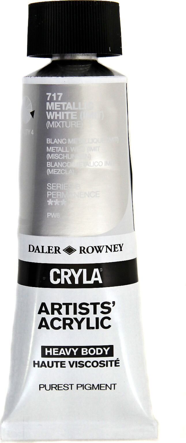 Tinta acrílica Daler Rowney Cryla Artists’ Tinta acrílica Metal White 75 ml 1 un.
