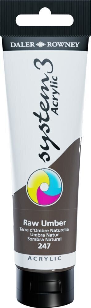Daler Rowney System3 Akrylová barva Raw Umber 150 ml 1 ks