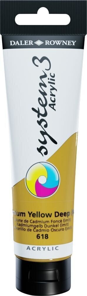 Akrilna boja Daler Rowney System3 Akrilna boja Cadmium Yellow Deep Hue 150 ml 1 kom