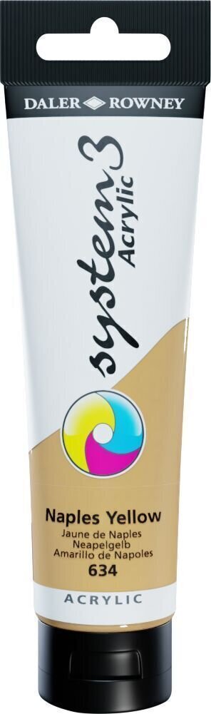Culoare acrilică Daler Rowney System3 Vopsea acrilică Naples Yellow 150 ml 1 buc.