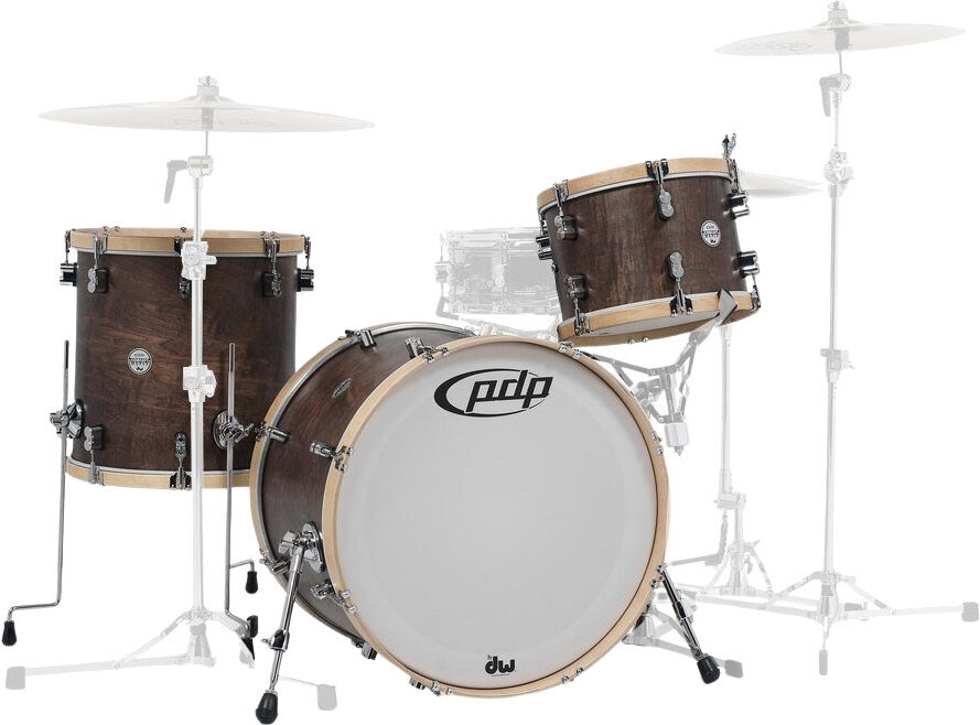 Akoestisch drumstel PDP by DW Concept Classic Wood Hoop Natural-Walnut-Stain Akoestisch drumstel